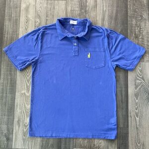 Johnnie O Polo Shirt 
Short Sleeve
Boys Size 14 Garment Dyed Blue